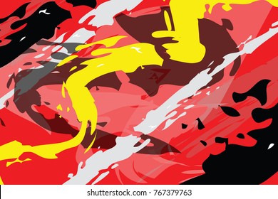abstract shapes on red background vector illustration