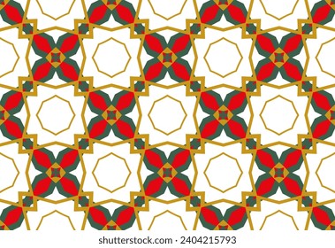 Abstract shapes ornamental geometric motif basic pattern continuous background. Traditional stylish geo texture. 