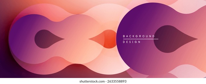 Abstract shapes overlap, creating gradient effect. Warm colors dominate design, suggesting modern aesthetic. Minimalist composition.
