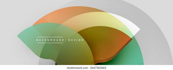 Las Formas Abstractas se superponen, creando Gradientes de colores vibrantes. Los Elementos de diseño modernos sugieren fluidez, movimiento e innovación. Fondo presenta etiquetas de texto.