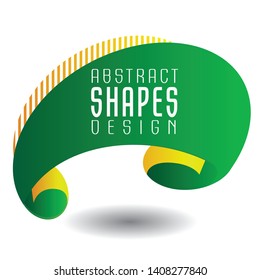 abstract shapes paper roll Design green perfect object . with various colors. Modern vector template, Template for the design of a logo, flyer or presentation. EPS 10 - Vector