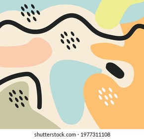  abstract shapes in pastel vector
