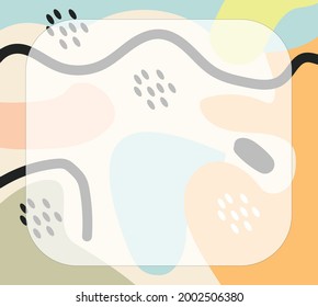 abstract shapes in pastel vector background