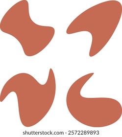 Abstract Shapes \ Path Collection with simple form hand drawn style. Graphic elements. Unique your form design 