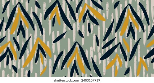 Abstract shapes pattern. Collage striped contemporary print. Fashionable template for design. Modern ethnic style.
