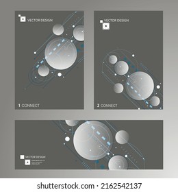 Abstrakte Formen Musterillustration. Kreise, Linien und Quadrate digitaler Technologie Hintergrund. Design von Elementen der Futuristischen Konzeptstruktur