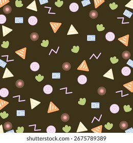 Formas abstratas e padrões Fundo geométrico colorido