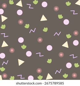 Abstract Shapes and Patterns Colorful Geometric Background