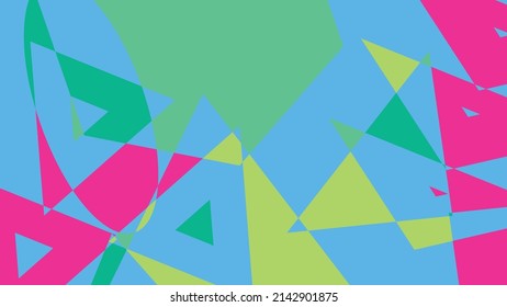 Abstract Shapes Picture. Contemporary Modern Trendy Vector Illustration.  Geometric Bauhaus Design. Wall Art Abstract Background. Perfect for web banner, presentation, print, pattern, template