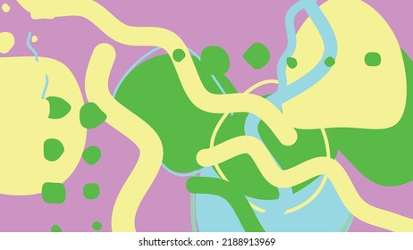 Abstract Shapes Picture. Contemporary Modern Trendy Vector Illustration. Geometric Bauhaus Design. Nordic Paintings. Wall Art Abstract Scandinavian Background. Drip Art