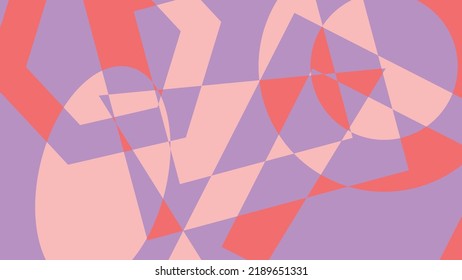 Abstract Shapes Picture. Contemporary Modern Trendy Vector Illustration.  Geometric Bauhaus Design. Wall Art Abstract Background. Perfect for web banner, presentation, print, pattern, template