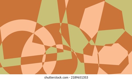 Abstract Shapes Picture. Contemporary Modern Trendy Vector Illustration.  Geometric Bauhaus Design. Wall Art Abstract Background. Perfect for web banner, presentation, print, pattern, template