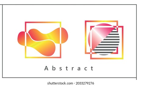 Abstract shapes poster. fully editable vector.