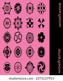 ABSTRACT SHAPES - POSTER - VECTOR - WOEFRAME