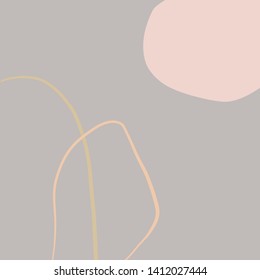 Abstract Shapes, Printable Wall Art, Trendy Modern Background. Aesthetic pastel colors elements. Design for poster, card, print, flyer, social media content, textures 