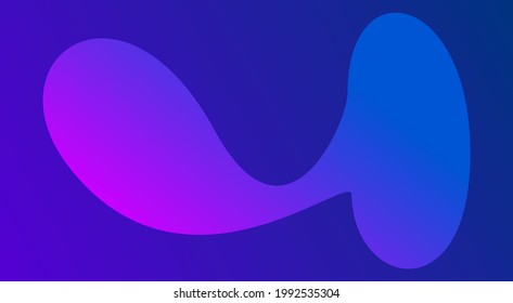 Abstrakte Formen, violetter blauer Farbverlauf-Vektorhintergrund.