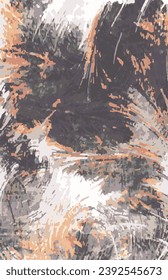 Abstract shapes rug, Design pattern with texture.