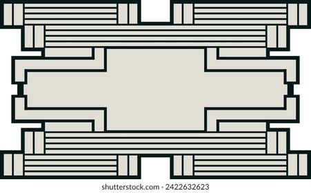 Abstract shapes rug, Design pattern with texture.