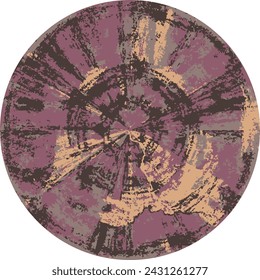 Alfombra de formas abstractas, patrón de diseño con textura. Alfombra Circle.