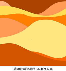 Abstract shapes and sample text in orange colors. Vector.