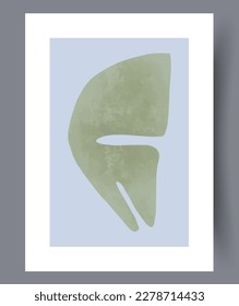 Abstract shapes scandinavian contour wall art print. Contemporary decorative background with contour. Printable minimal abstract shapes poster. Wall artwork for interior design.