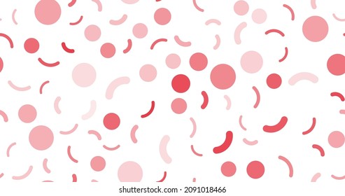 Abstract shapes seamless pattern background made of set of circles. Ornament can be used for gift wrapping paper,