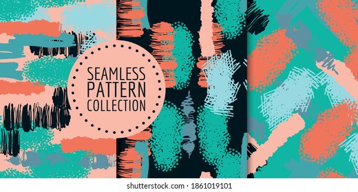 Resumen de formas de colección de patrones sin problemas. Diseño de vectores para papel, tela, decoración interior y cubierta