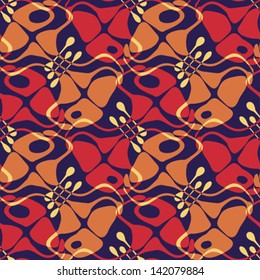 Abstract shapes seamless pattern. Vector.