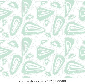 Abstract shapes seamless pattern in vector, shell, cell. Background for surface design, wallpaper, paper, textile, fabric.