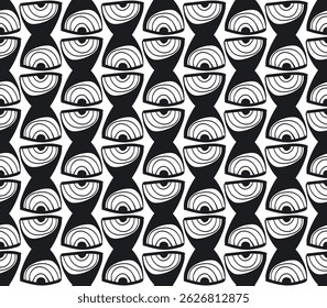 abstract shapes seamless pattern, vector illustration repeatable texture