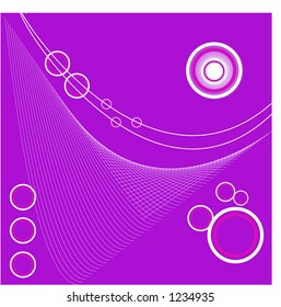 abstract shapes series vector mauve,purple and white with circles