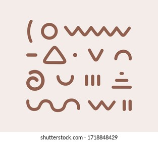 Abstract shapes set, geometric forme collection, vector symbol