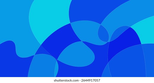 Abstract shapes in shades of blue (4)