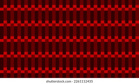 Resumen de las formas simple motivos geométricos del patrón básico de fondo continuo. Patrón oscuro rojo marrón. Diseño moderno de tela lux. Las damas de la muestra textil visten camisas de hombre por todo el bloque de impresión. Banda de cuadrados