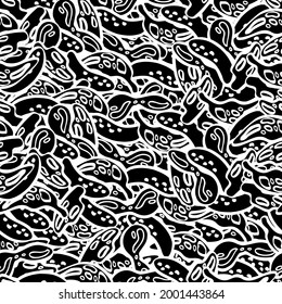 formas abstractas con manchas y puntos vectoriales sin fisuras fondo moderno negro y blanco