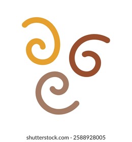 Abstract Shapes swirling doodle artistic fluid design