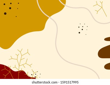 Abstract shapes terra background. Fall modern brown background for wrap, textile and print design.