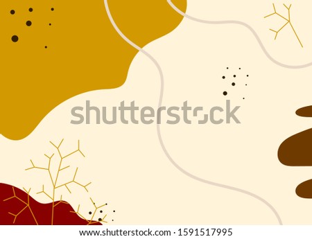 Abstract shapes terra background. Fall modern brown background for wrap, textile and print design.