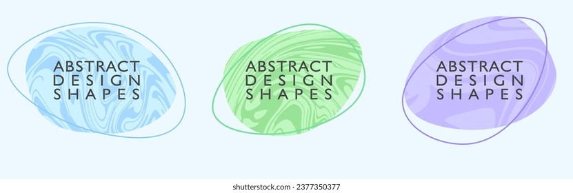 Abstract shapes, text background. minimal simple elements. Round spots, drops, lines, fashionable natural design. Flat graphic vector illustration