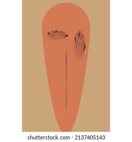 Abstract shapes with texture, vector