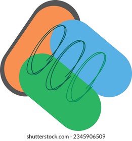 Abstrakte Formen Texturen Dekoration Vektorgrafik Set. Childisches süßes Zeichnen. Pastellfarbene Retro-Komposition. Abstraktes dekoratives, welliges Muster. Elegante geometrische Formen. 