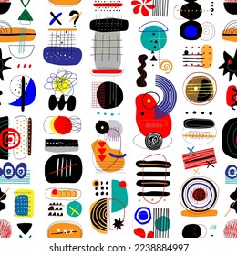 abstract shapes and textures seamless background ,design element

