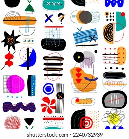 abstract shapes and textures seamless background ,design element