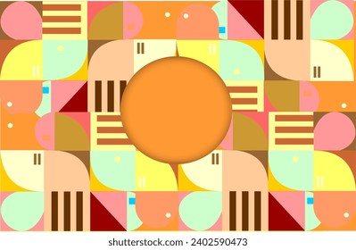 abstract shapes that have pastel colors