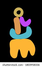 Abstract shapes for use in design. 