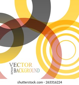Abstract shapes vector background: colorful bubbles tribal theme