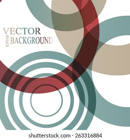 Abstract shapes vector background: colorful bubbles tribal African theme