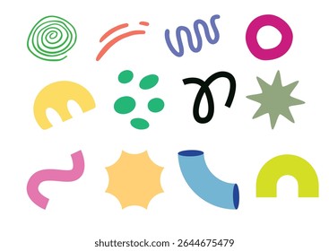 Abstract shapes vector illustration – modern geometric and organic design