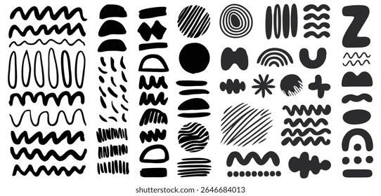 Abstract Shapes Vector Illustration. abstract shape set