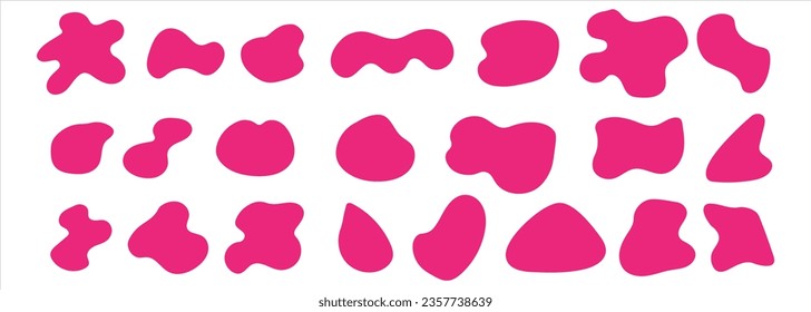 Resumen de formas Conjunto de material vectorial. Simple ameba blob irregular conjunto de forma.